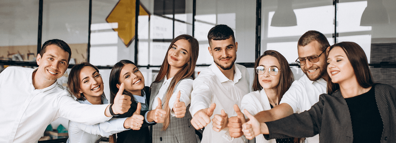 Group of people working out business plan in office